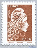 Image du timbre Marianne d'Yseult Digan-Complémentaire 0,10 € marron