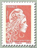 Image du timbre Marianne rouge petit format