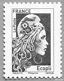 Image du timbre Marianne d'Yseult Digan pour écopli-Mention Philaposte