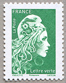 Image du timbre Marianne d'Yseult Digan pour lettre verte-Mention Philaposte