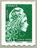 Image du timbre Marianne d'Yseult Digan-Lettre verte - Timbre pour roulette