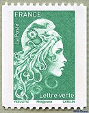 Image du timbre Marianne d’Yseult Digan-Lettre verte - Timbre pour roulette