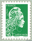 Image du timbre Marianne d'Yseult Digan verte
