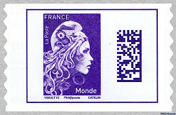 Image du timbre Marianne d'Yseult Digan-Lettre prioritaire pour le monde jusqu'à 20g