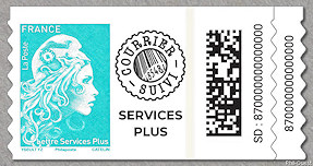 Image du timbre Lettre verte courrier suivi Service Plus autoadhésive