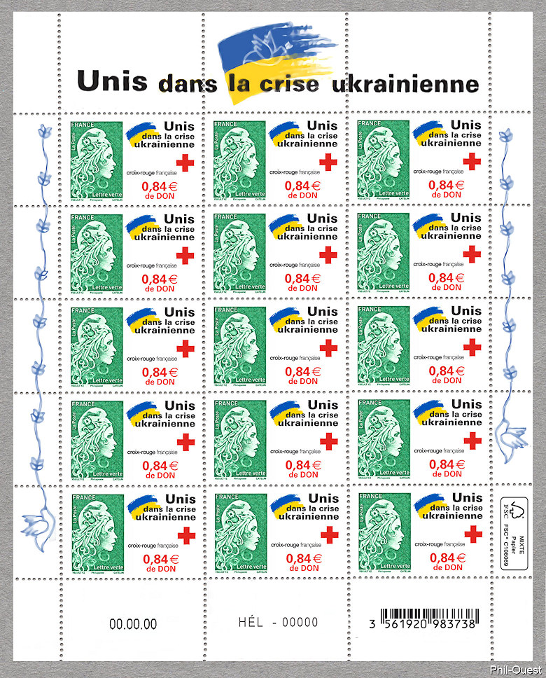 Image du timbre Marianne d'Yseult Digan - Unis dans la crise ukrainienne
