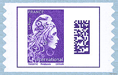 Image du timbre Marianne d'Yseult Digan - Timbre autoadhésif-Lettre prioritaire pour l'international jusqu'à 20g