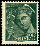 Image du timbre Mercure 25c vert1ère série