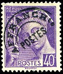Image du timbre Mercure 40c violet préoblitéré