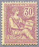 Image du timbre Mouchon retouché30 c violet