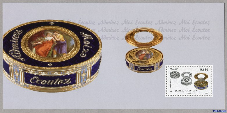 Image du timbre L'oiseau chanteur - Souvenir philatélique