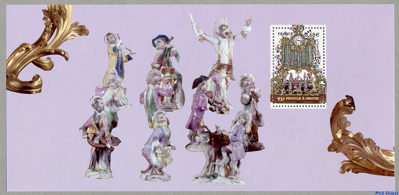 Image du timbre La pendule à orgues - Souvenir philatélique