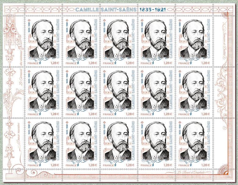 Image du timbre Camille Saint-Saëns 1835 - 1921