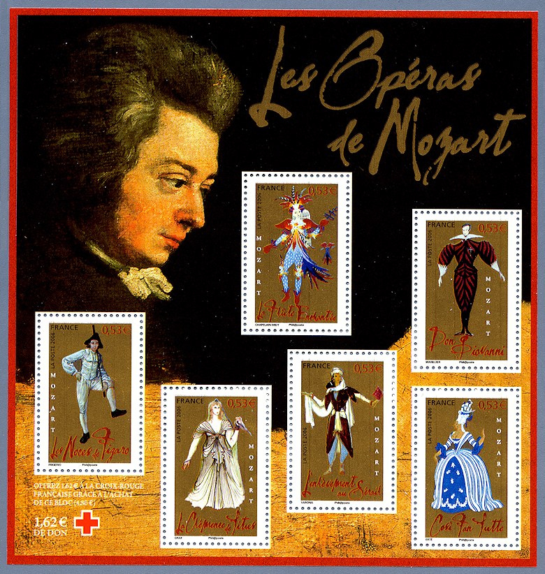 Image du timbre Les opéras de Mozart