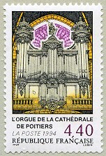 Image du timbre L'orgue de la cathédrale de Poitiers