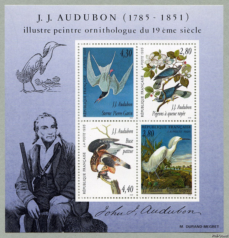Image du timbre John J. Audubon (1785 - 1851)-Illustre peintre ornithologue du 19ème siècle
