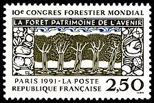 Image du timbre 10 ème Congres forestier mondial - Paris 1991