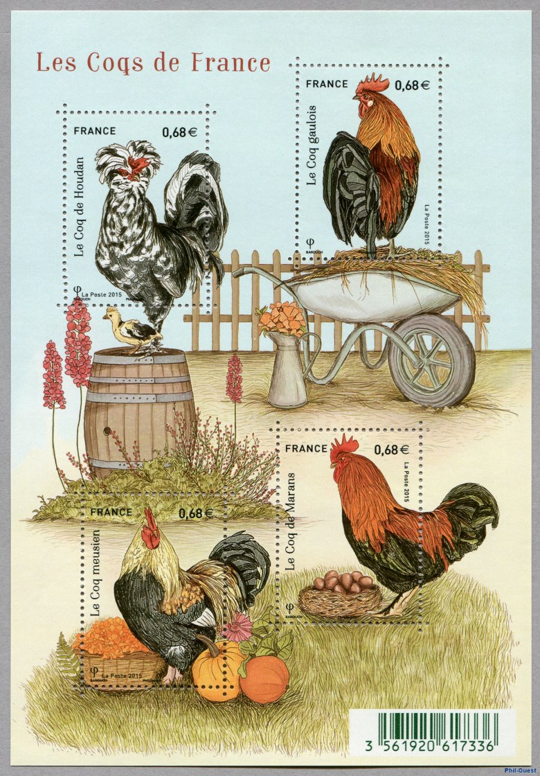Image du timbre Les Coqs de France