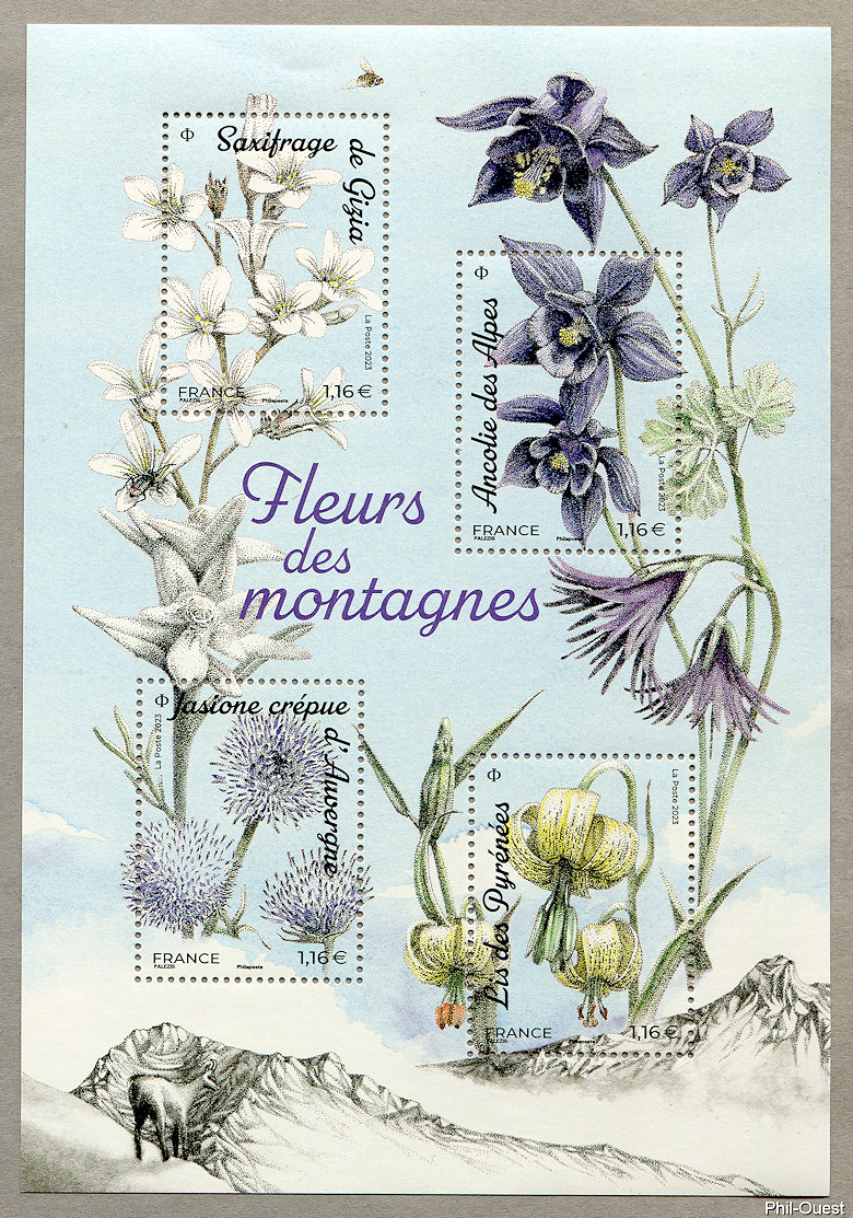 Image du timbre Bloc-feuillet des fleurs de montagnes