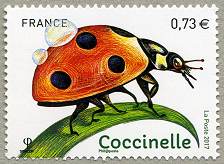Image du timbre La coccinelle - Timbre vendu en feuille