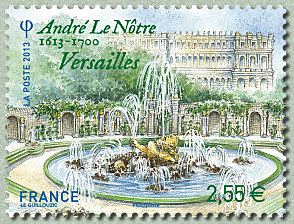 Image du timbre André Le Nôtre 1613-1700-Versailles