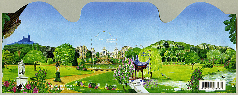 Image du timbre Le parc Borély et le parc Longchamp à Marseille