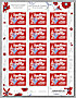 La feuille de 15 timbres de 2024 desJeux floraux de Toulouse