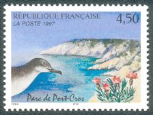 Image du timbre Parc de Port CrosLe puffin et la lavande maritime