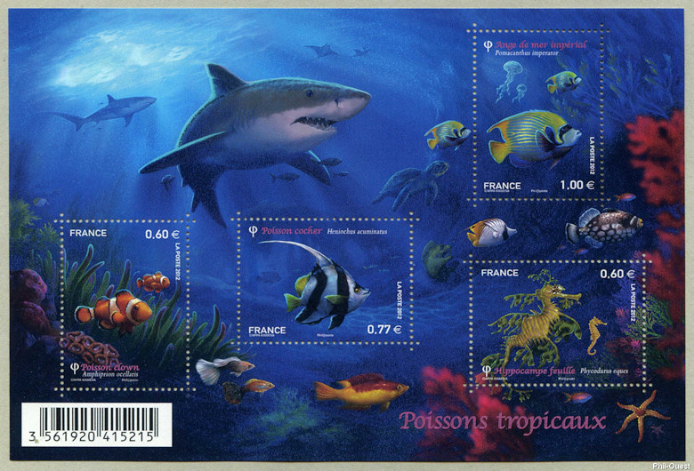 Image du timbre Bloc-feuillet poissons tropicaux
