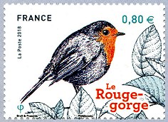 Image du timbre Le rouge-gorge