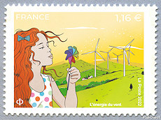Image du timbre La Terre fournit notre énergie, protégeons-la - L'énergie du vent