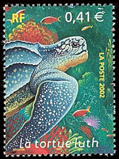 Image du timbre La tortue luth