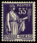 Image du timbre Type Paix 3ème série 55c violet