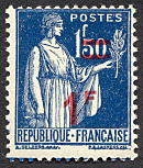 Image du timbre Type Paix 1F sur 1F50 bleu