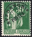 Image du timbre Type Paix  30c vert préoblitéré