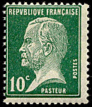 Image du timbre Pasteur, 10 c vert
