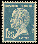 Image du timbre Pasteur, 1 F 25 bleu