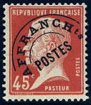 Image du timbre Pasteur, 45 c rouge préoblitéré