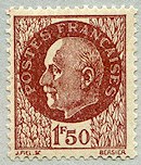 Image du timbre Maréchal Pétain, type Bersier 1 F 50 brun