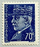 Image du timbre Pétain, type Hourriez, 70c bleu