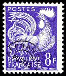 Image du timbre Coq Gaulois 8F violet