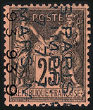 Image du timbre Type Sage 25c noir sur rose