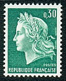 Image du timbre La République de Cheffer 0F30 vert gravé
