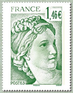 Image du timbre 40 ans de la Sabine de Gandon- Sabine 1,46 euro vert