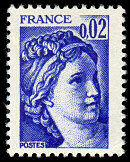 Image du timbre Sabine 0 F 02 bleu