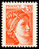 Image du timbre Sabine 0 F 30 orange
