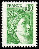 Image du timbre Sabine 0 F 80 vert