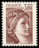 Image du timbre Sabine 3 F brun