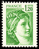 Image du timbre Sabine 1F20 vert