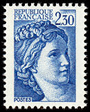 Image du timbre Sabine  République Française 2 F 30 bleu